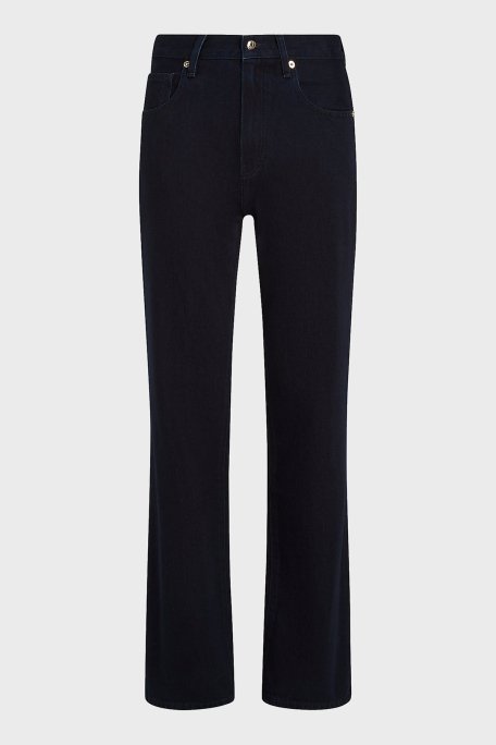 Tommy Hilfiger % 100 Pamuk Relaxed Fit Yüksek Bel Jeans Bayan Kot Pantolon WW0WW42810 1BN LACİVERT - 5