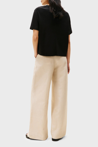 Tommy Hilfiger % 100 Pamuk Relaxed Fit Yuvarlak Yaka Bayan T Shirt WW0WW46158 BDS SİYAH - 3