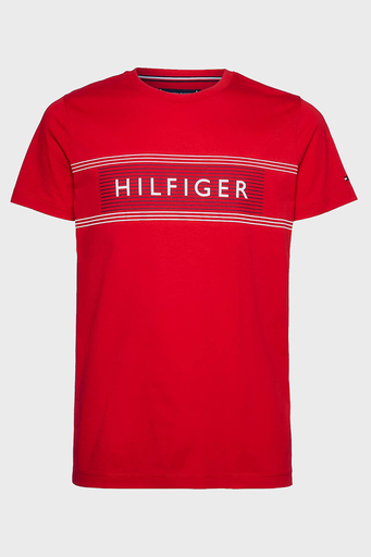 Tommy Hilfiger % 100 Pamuk Slim Fit Bisiklet Yaka Erkek T Shirt MW0MW30035 XLG KIRMIZI - 5