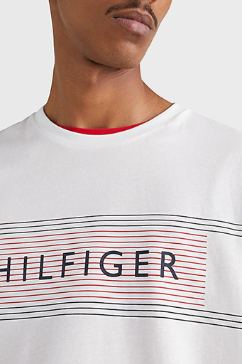 Tommy Hilfiger % 100 Pamuk Slim Fit Bisiklet Yaka Erkek T Shirt MW0MW30035 YBR BEYAZ - 2