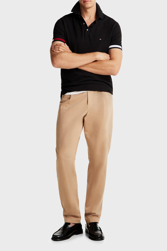 Tommy Hilfiger % 100 Pamuk Slim Fit Erkek Polo Yaka T Shirt MW0MW37518 BDS SİYAH - 3