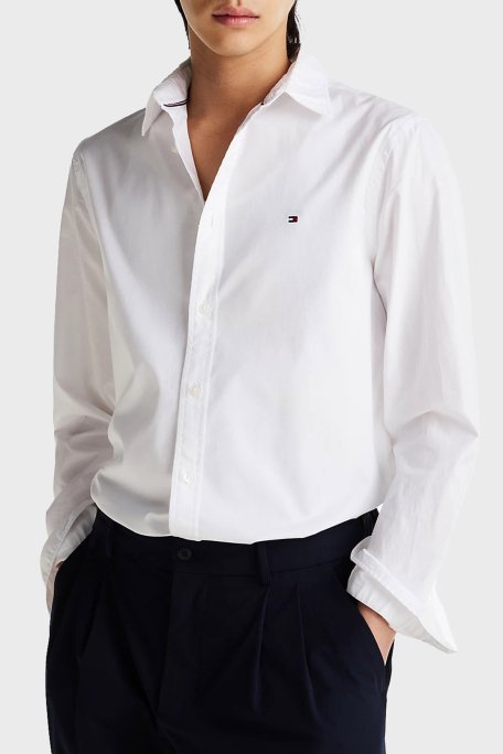 Tommy Hilfiger % 100 Pamuk Slim Fit Uzun Kollu Erkek Gömlek MW0MW38137 YCF BEYAZ - 1