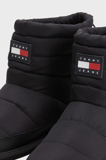 Tommy Hilfiger Büzgülü Bayan Kar Botu EN0EN01950 BDS SİYAH-BEYAZ - 3