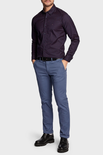 Tommy Hilfiger Chinos Denton Pamuklu Regular Fit Erkek Pantolon MW0MW25964 DBZ İNDİGO - 11