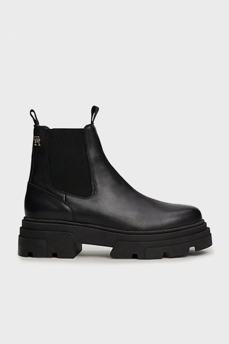 Tommy Hilfiger Deri Chelsea Bayan Bot FW0FW08089 BDS SİYAH - 1