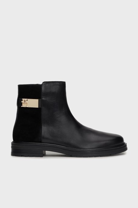 Tommy Hilfiger Deri Chelsea Bayan Bot FW0FW08336 BDS SİYAH - 1