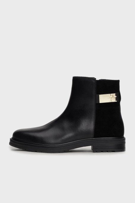 Tommy Hilfiger Deri Chelsea Bayan Bot FW0FW08336 BDS SİYAH - 3