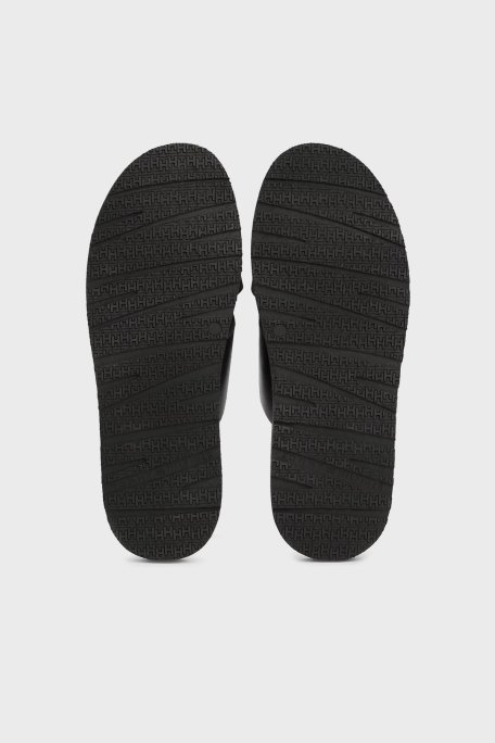 Tommy Hilfiger Deri Logolu Erkek Sandalet FM0FM05415 BDS SİYAH - 7