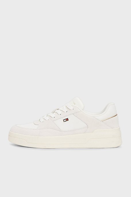 Tommy Hilfiger Deri Logolu Sneaker Bayan Ayakkabı FW0FW08456 YBL BEYAZ - 2