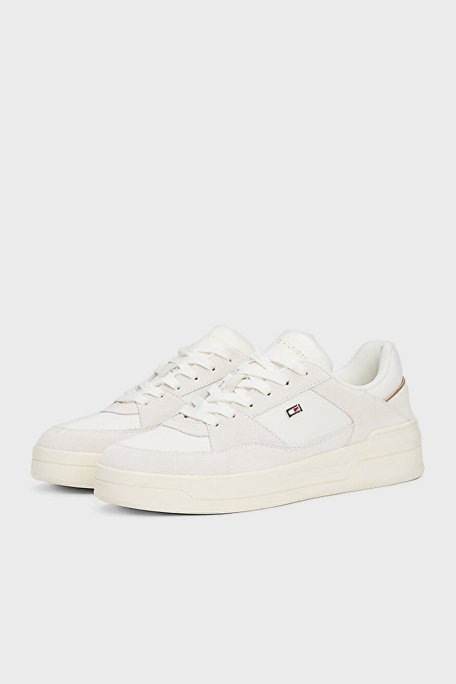 Tommy Hilfiger Deri Logolu Sneaker Bayan Ayakkabı FW0FW08456 YBL BEYAZ - 3