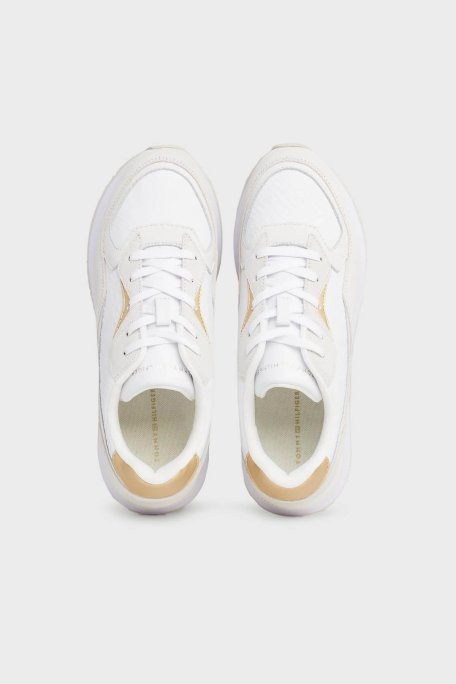 Tommy Hilfiger Deri Sneaker Bayan Ayakkabı FW0FW07816 YBS BEYAZ - 4
