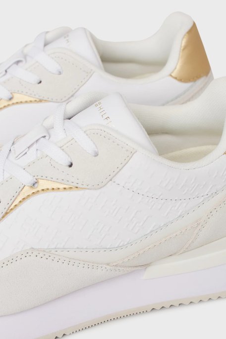 Tommy Hilfiger Deri Sneaker Bayan Ayakkabı FW0FW07816 YBS BEYAZ - 7