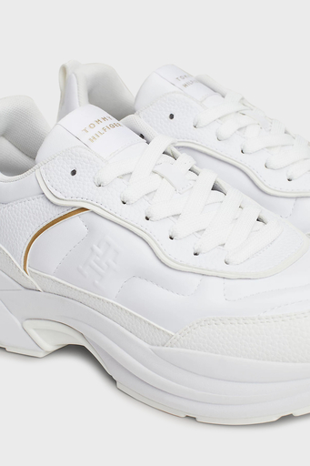 Tommy Hilfiger Deri Sneaker Bayan Ayakkabı FW0FW08346 YBS BEYAZ - 8