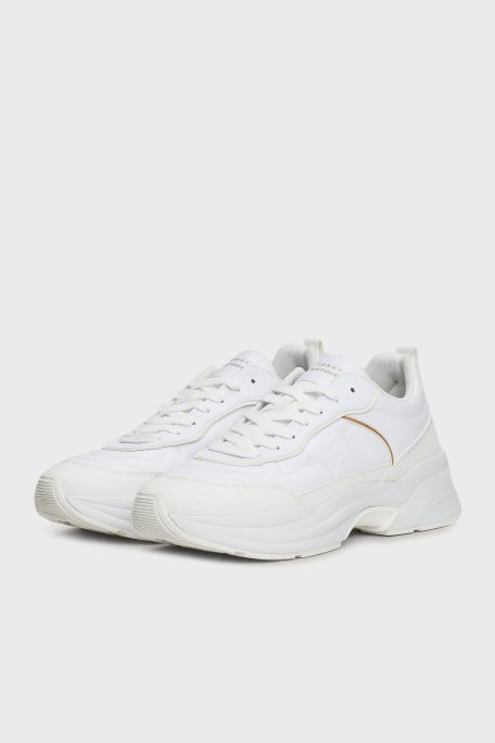 Tommy Hilfiger Deri Sneaker Bayan Ayakkabı FW0FW08346 YBS BEYAZ - 4