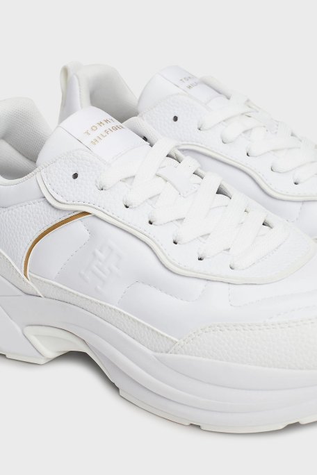 Tommy Hilfiger Deri Sneaker Bayan Ayakkabı FW0FW08346 YBS BEYAZ - 8