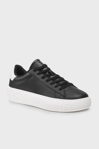 Tommy Hilfiger Deri Sneaker Erkek Ayakkabı EM0EM01159 BDS SİYAH - 2