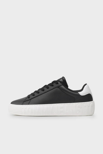 Tommy Hilfiger Deri Sneaker Erkek Ayakkabı EM0EM01159 BDS SİYAH - 3
