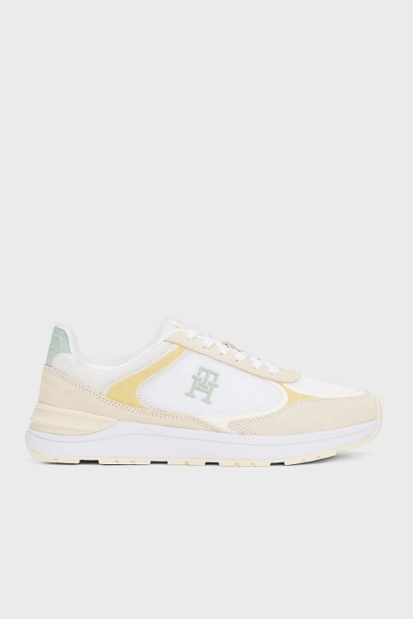Tommy Hilfiger Dokulu Logolu Sneaker Bayan Ayakkabı FW0FW08324 ACJ BEJ - 1
