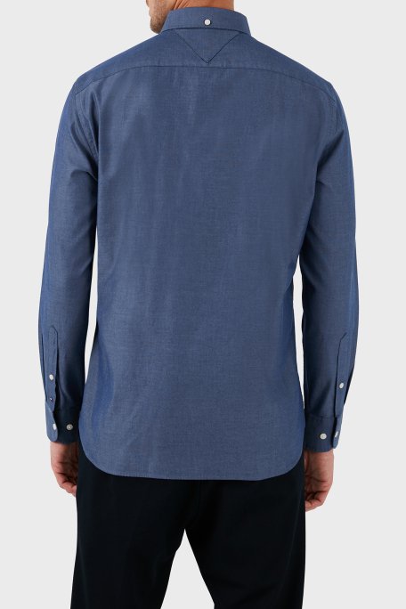 Tommy Hilfiger Düğmeli Yaka % 100 Pamuk Regular Fit Erkek Gömlek MW0MW33326 DXF LACİVERT - 3