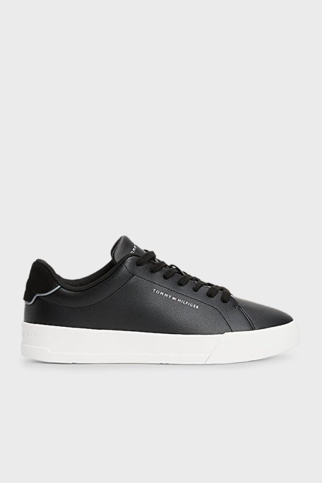 Tommy Hilfiger Kalın Tabanlı Logolu Sneaker Erkek Ayakkabı FM0FM05367 BDS SİYAH - 1