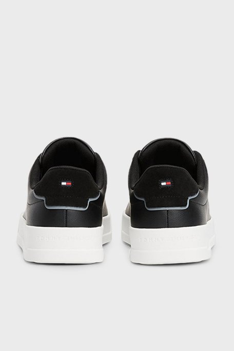 Tommy Hilfiger Kalın Tabanlı Logolu Sneaker Erkek Ayakkabı FM0FM05367 BDS SİYAH - 5