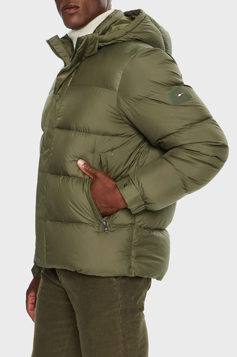 Tommy Hilfiger Kuş Tüyü Dolgulu Regular Fit Çıkarılabilir Kapüşonlu Erkek Mont MW0MW36569 RBN KOYU HAKİ - 1