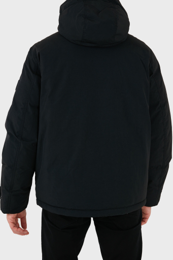Tommy Hilfiger Kuş Tüyü Dolgulu Regular Fit Kapüşonlu Erkek Mont MW0MW3659 BDS SİYAH - 2