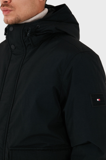 Tommy Hilfiger Kuş Tüyü Dolgulu Regular Fit Kapüşonlu Erkek Mont MW0MW3659 BDS SİYAH - 6