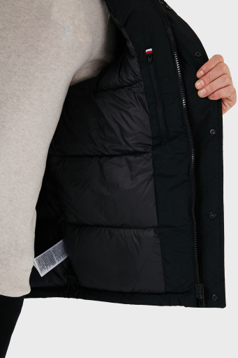Tommy Hilfiger Kuş Tüyü Dolgulu Regular Fit Kapüşonlu Erkek Mont MW0MW3659 BDS SİYAH - 7
