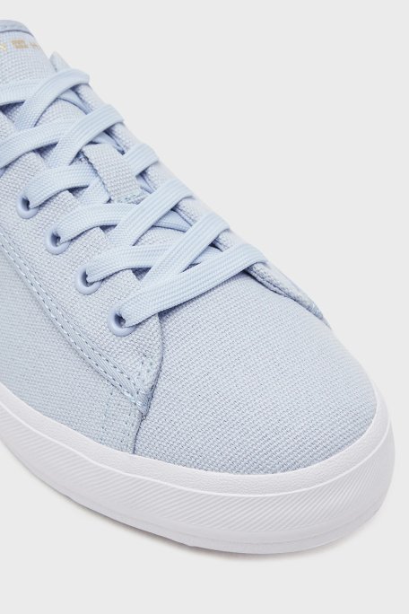 Tommy Hilfiger Logolu % 100 Pamuk Sneaker Bayan Ayakkabı FW0FW08647 C1O AÇIK MAVİ - 5