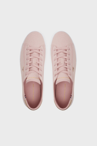 Tommy Hilfiger Logolu % 100 Pamuk Sneaker Bayan Ayakkabı FW0FW08647 TQN AÇIK PEMBE - 4
