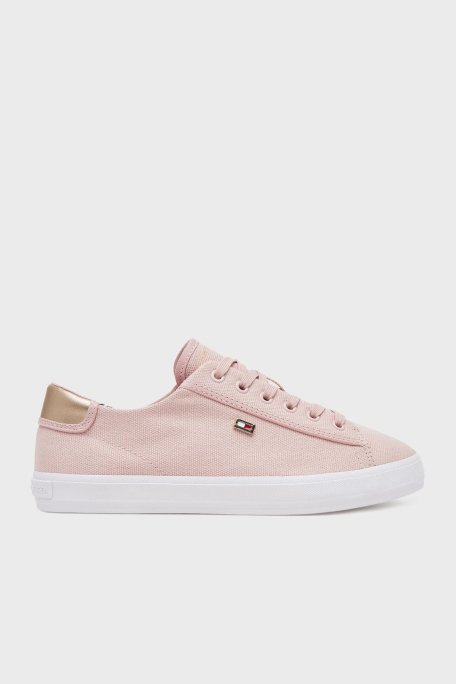 Tommy Hilfiger Logolu % 100 Pamuk Sneaker Bayan Ayakkabı FW0FW08647 TQN AÇIK PEMBE - 1