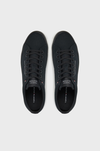 Tommy Hilfiger Logolu % 100 Pamuk Sneaker Erkek Ayakkabı FM0FM05396 BDS SİYAH - 4