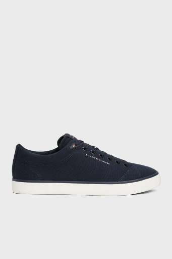 Tommy Hilfiger Logolu % 100 Pamuk Sneaker Erkek Ayakkabı FM0FM05396 DW5 LACİVERT - 1