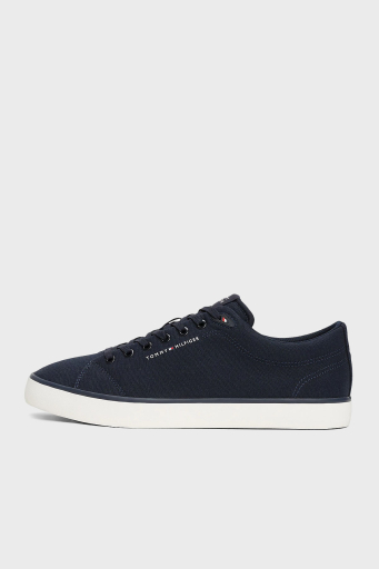 Tommy Hilfiger Logolu % 100 Pamuk Sneaker Erkek Ayakkabı FM0FM05396 DW5 LACİVERT - 3