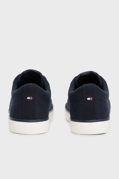 Tommy Hilfiger Logolu % 100 Pamuk Sneaker Erkek Ayakkabı FM0FM05396 DW5 LACİVERT - 6