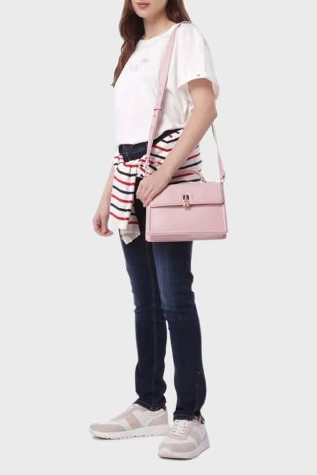 Tommy Hilfiger Logolu Ayarlanabilir Askılı Bayan Çanta AW0AW17176 TQN AÇIK PEMBE - 2