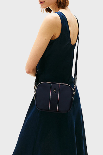 Tommy Hilfiger Logolu Ayarlanabilir Askılı Bayan Çanta AW0AW17230 DW6 LACİVERT - 2