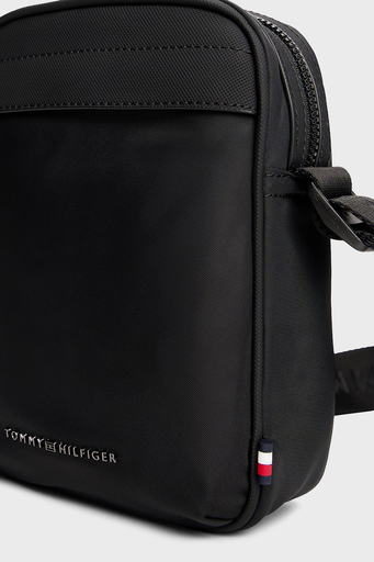 Tommy Hilfiger Logolu Ayarlanabilir Askılı Fermuarlı Erkek Çanta AM0AM13185 BDS SİYAH - 5