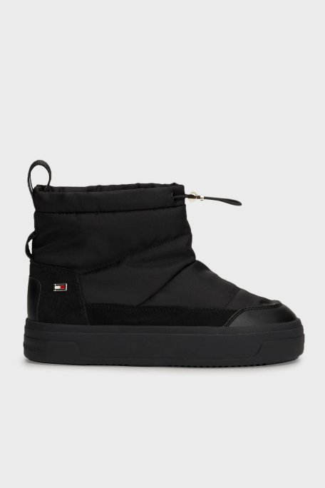 Tommy Hilfiger Logolu Bayan Bot FW0FW08334 BDS SİYAH - 1