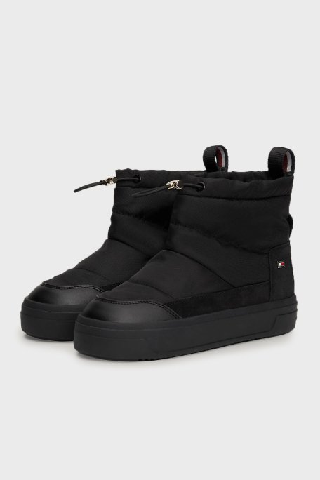 Tommy Hilfiger Logolu Bayan Bot FW0FW08334 BDS SİYAH - 3