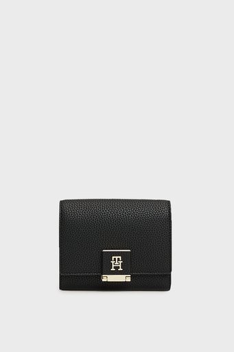 Tommy Hilfiger Logolu Bayan Cüzdan AW0AW17039 BDS SİYAH - 1