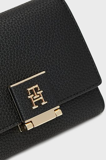 Tommy Hilfiger Logolu Bayan Cüzdan AW0AW17039 BDS SİYAH - 4
