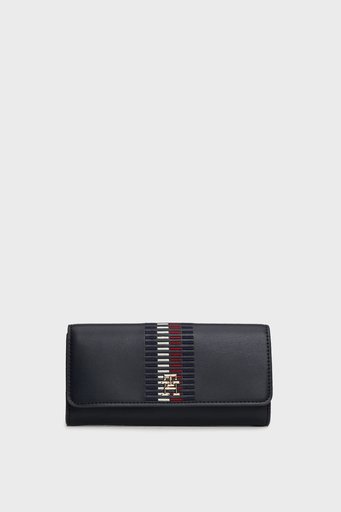 Tommy Hilfiger Logolu Bayan Cüzdan AW0AW17366 DW6 LACİVERT - 5