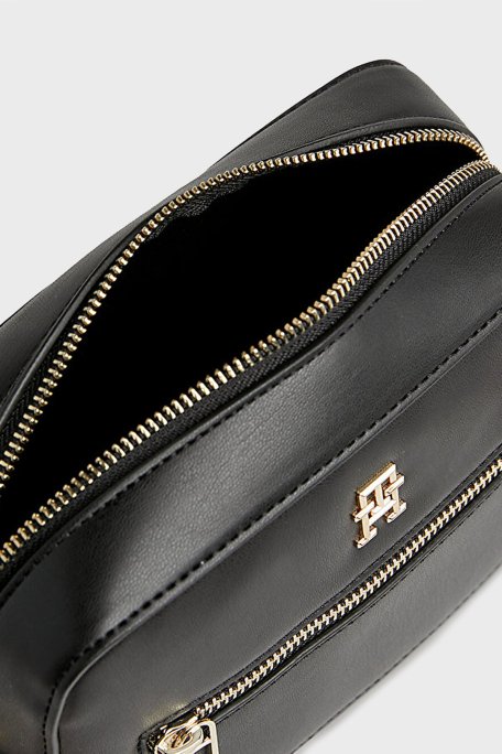Tommy Hilfiger Logolu Çıkarılabilir Askılı Bayan Çanta AW0AW15864 BDS SİYAH - 4