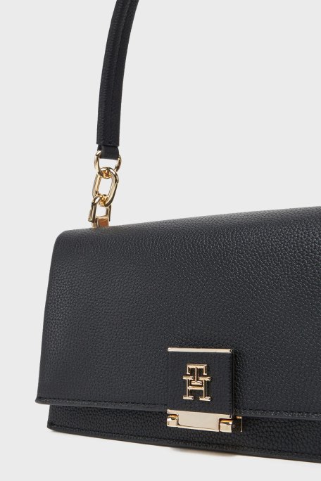 Tommy Hilfiger Logolu Çıkarılabilir Askılı Bayan Çanta AW0AW17216 BDS SİYAH - 10