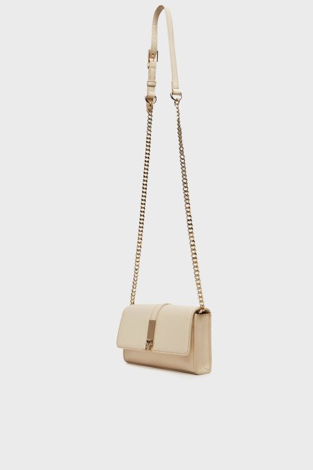 Tommy Hilfiger Logolu Çıkarılabilir Zincir Askılı Bayan Çanta AW0AW17222 AA8 BEJ - 3