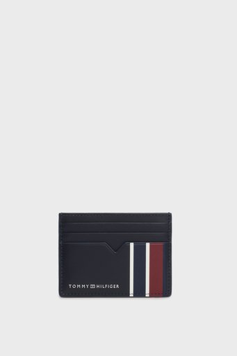 Tommy Hilfiger Logolu Deri Erkek Kartlık AM0AM12780 DW6 LACİVERT - 1