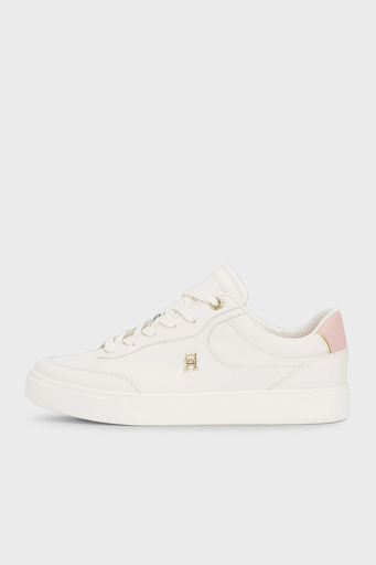 Tommy Hilfiger Logolu Deri Sneaker Bayan Ayakkabı FW0FW08322 YBH BEYAZ - 3