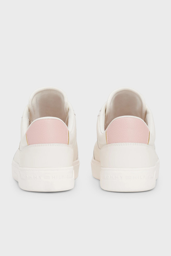 Tommy Hilfiger Logolu Deri Sneaker Bayan Ayakkabı FW0FW08322 YBH BEYAZ - 6